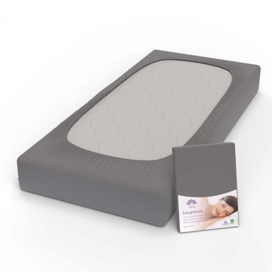 Fixleintuch Jersey Souplesse dunkelgrau 52