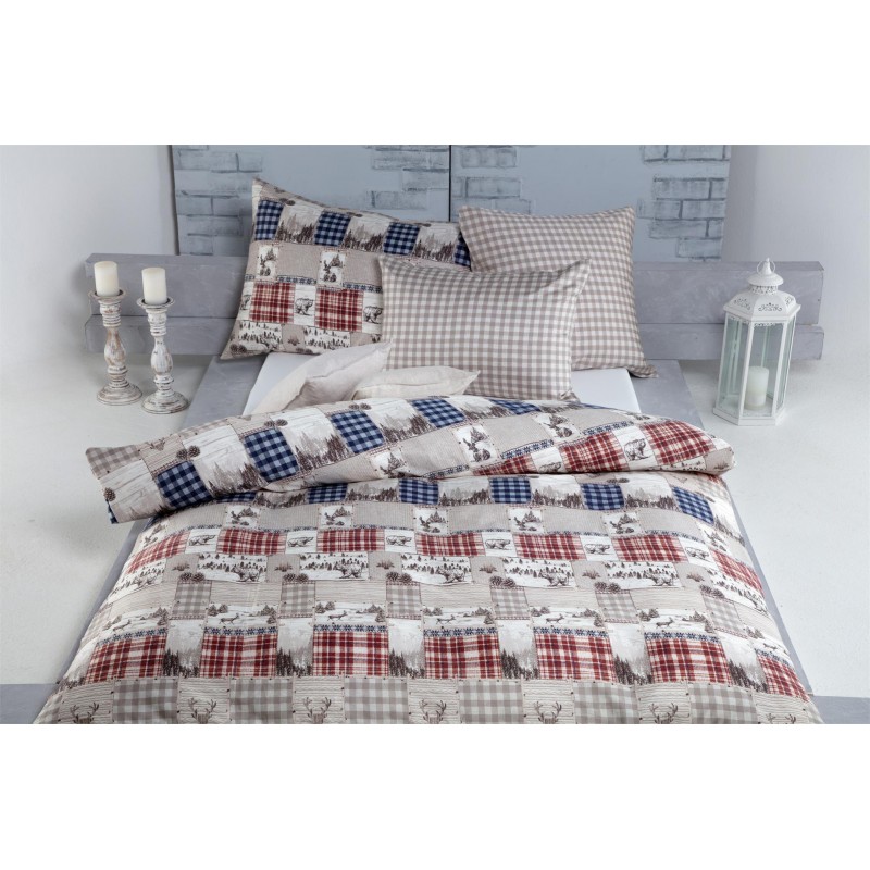 Tamara R Emotion Feinsatin Bettwäsche HEIMETLI beige Double-Face